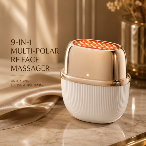 Massageador Facial RF EMS com Luz LED BellaVita
