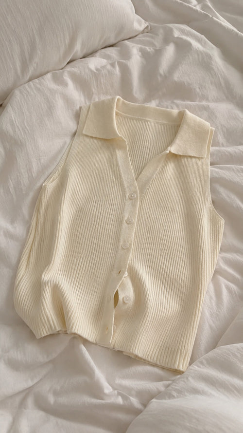 Colete Tricot Feminino com Botões BellaVita