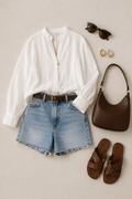 Camisa Branca Oversized Manga Longa BellaVita - miniatura 2