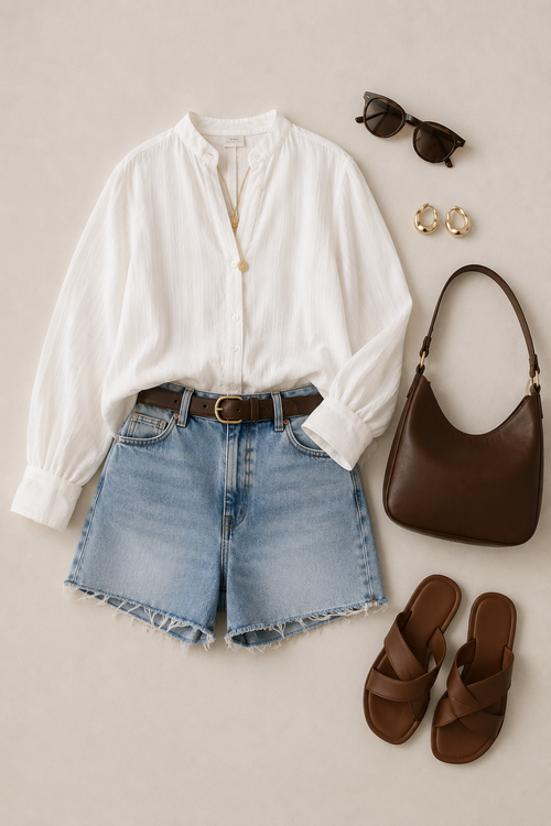 Camisa Branca Oversized Manga Longa BellaVita