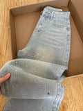Calça Jeans Azul Estilo Reta com Strass - miniatura 3