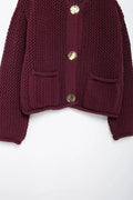 Cardigan Cropped Tricot Manga Longa BellaVita - miniatura 13