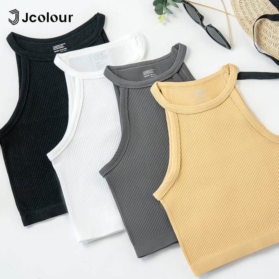 Blusa Cropped Sem Manga Gola Alta BellaVita - foto 1