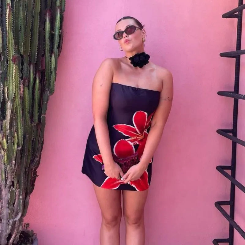 Saia Mini Estampada com Flores Estilo Verão - foto 5