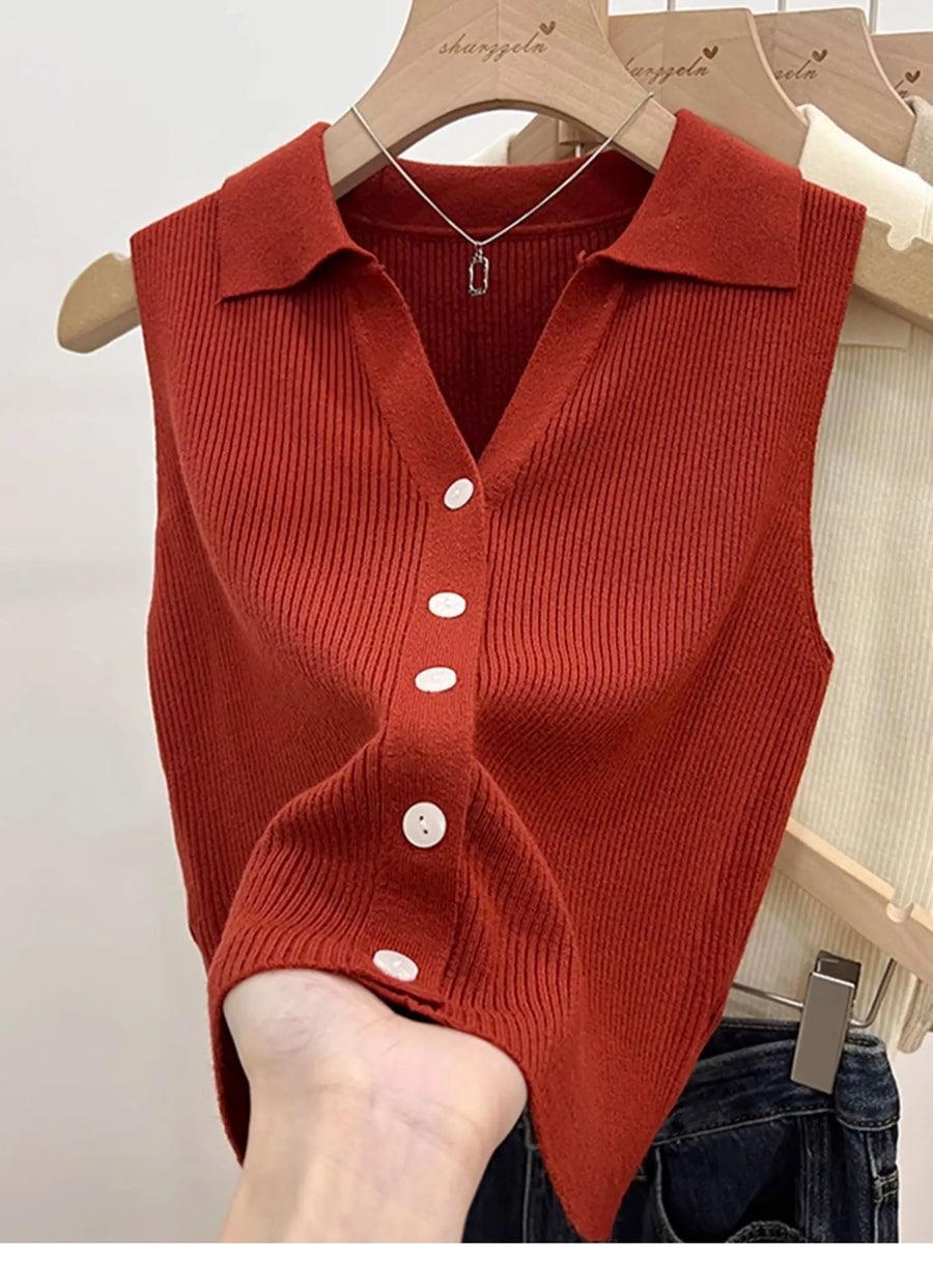 Colete Tricot Feminino com Botões BellaVita — foto 8