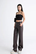 Calça Wide Leg de Couro PU Cintura Alta BellaVita — miniatura 8