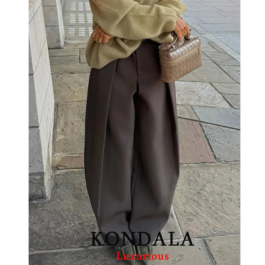 Calça Pantalona Feminina com Pregas e Bolsos - foto 10