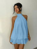 Vestido Curto Frente Única em Chiffon com Amarração - miniatura 17