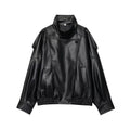 Jaqueta Feminina de Couro Estilo Motociclista — Streetwear — miniatura 8