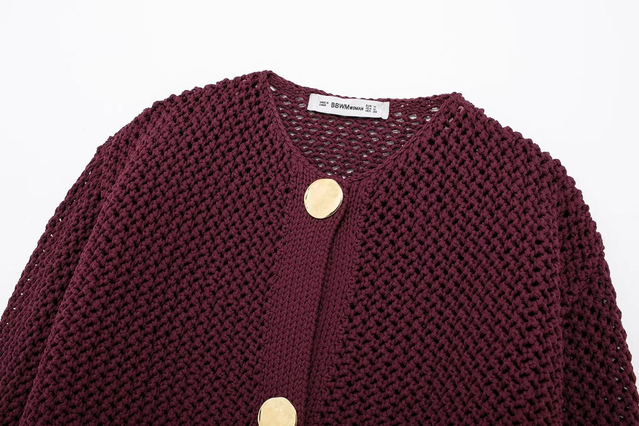 Cardigan Cropped Tricot Manga Longa BellaVita - foto 10