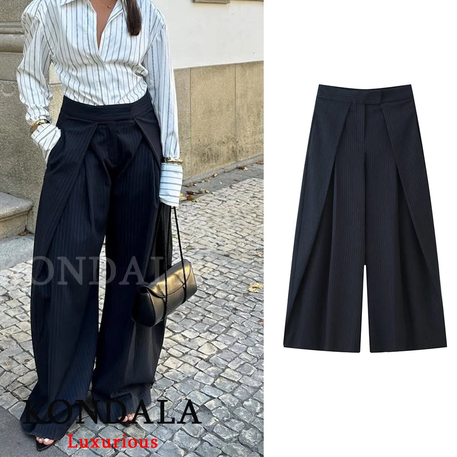 Calça Pantalona Feminina com Pregas e Bolsos - foto 16