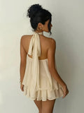 Vestido Curto Frente Única em Chiffon com Amarração - miniatura 11