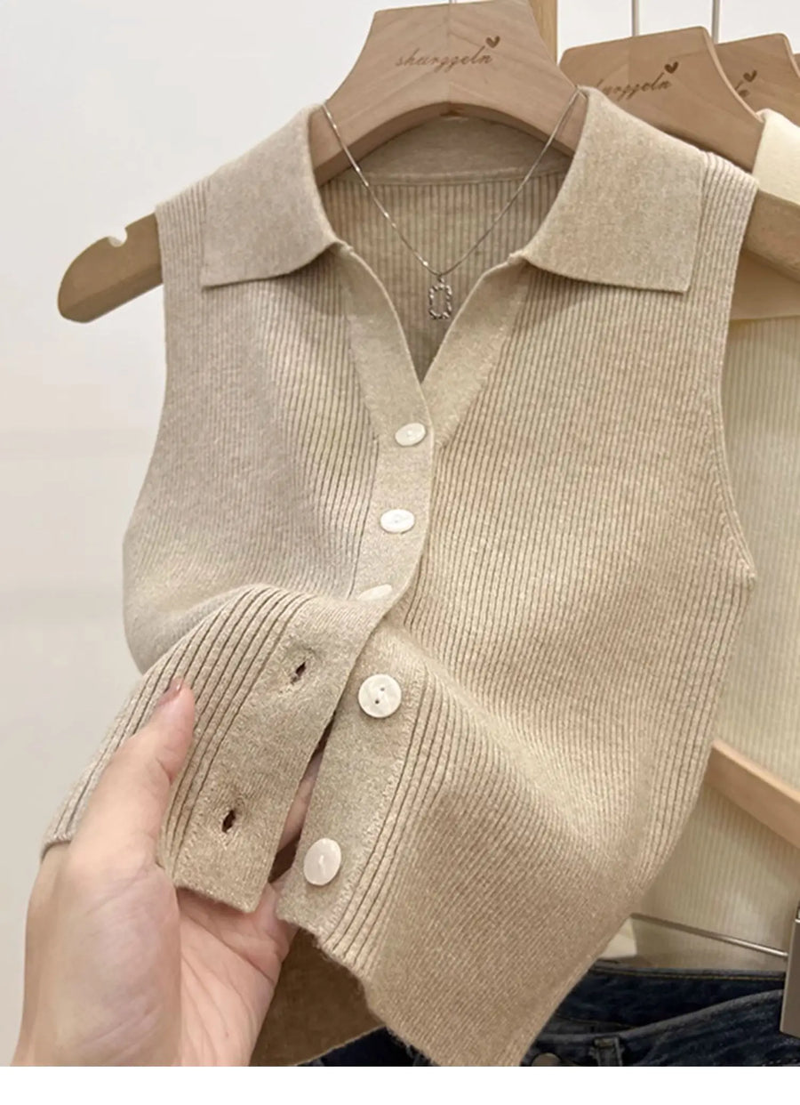 Colete Tricot Feminino com Botões BellaVita — foto 7