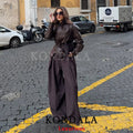 Calça Pantalona Feminina com Pregas e Bolsos — miniatura 3