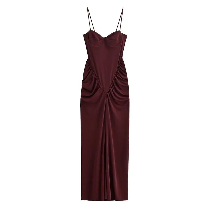 Vestido Bustier Plissado Cintura Alta BellaVita - foto 2