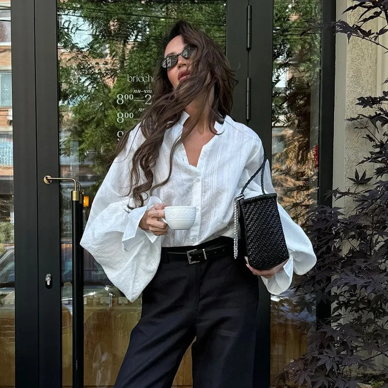 Camisa Branca Oversized Manga Longa BellaVita — foto 4