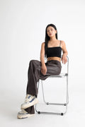 Calça Wide Leg de Couro PU Cintura Alta BellaVita - miniatura 20