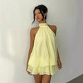 Vestido Curto Frente Única em Chiffon com Amarração - miniatura 19