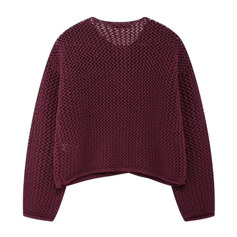 Cardigan Cropped Tricot Manga Longa BellaVita — foto 5