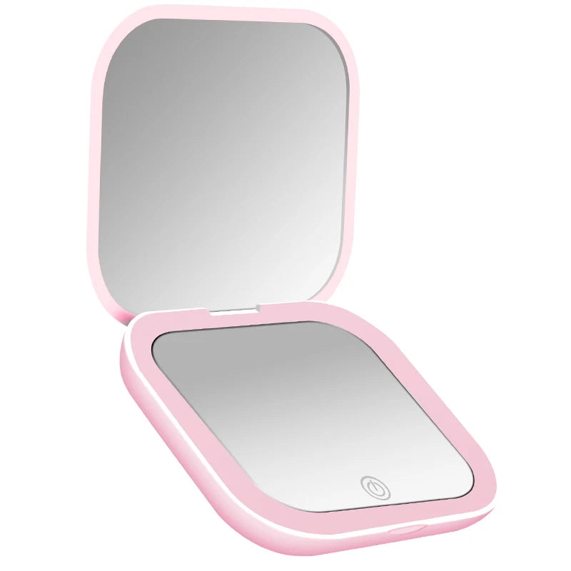 Espelho Compacto Portatil com Luz LED e Ampliacao 1X/2X — foto 8