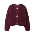 Cardigan Cropped Tricot Manga Longa BellaVita — miniatura 8