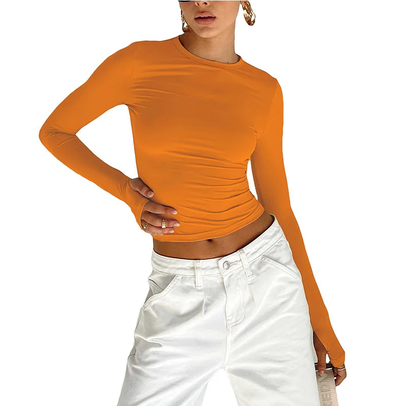 Blusa Cropped Manga Longa com Abertura para Polegar BellaVita - foto 21