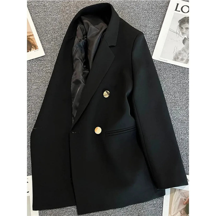 Blazer Feminino Elegante Abotoamento Duplo BellaVita — foto 3