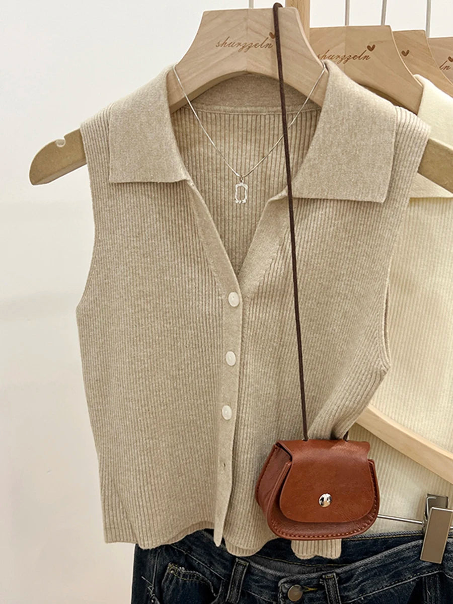 Colete Tricot Feminino com Botões BellaVita — foto 3