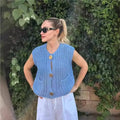 Suéter Cropped de Moda Coreana - miniatura 2