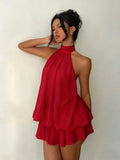 Vestido Curto Frente Única em Chiffon com Amarração - miniatura 22