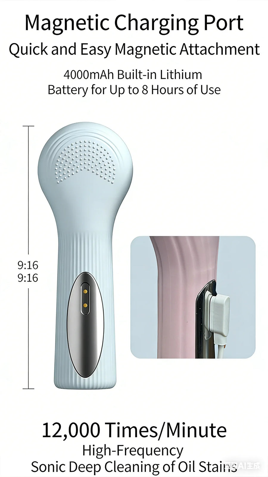 Escova Facial de Limpeza em Silicone BellaVita - foto 12