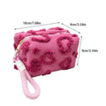 Plush vanity case with handle, soft bag for storing cosmetics when traveling. Portable organizer with print — miniatura 6