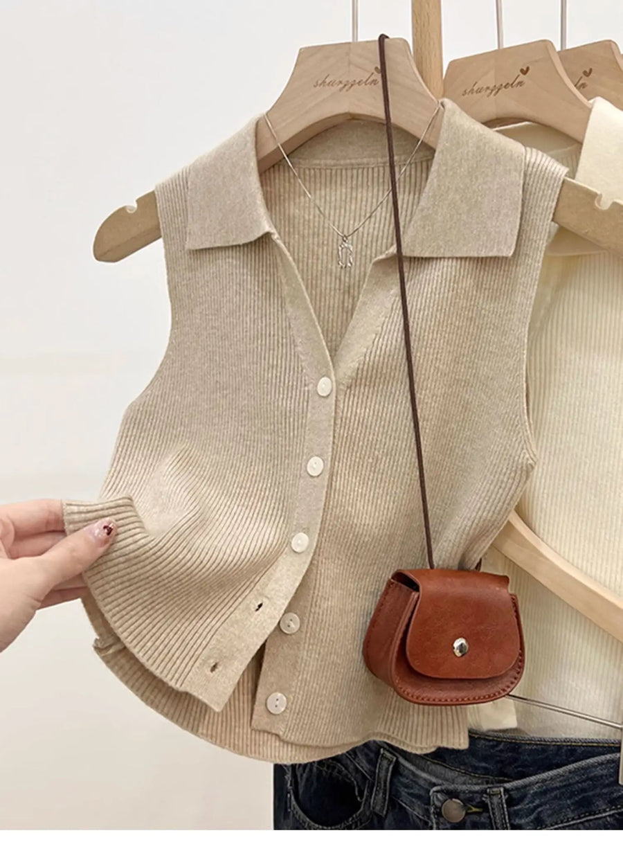 Colete Tricot Feminino com Botões BellaVita — foto 4