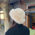 Chapéu feminino de inverno com pelúcia, resistente ao frio — miniatura 3