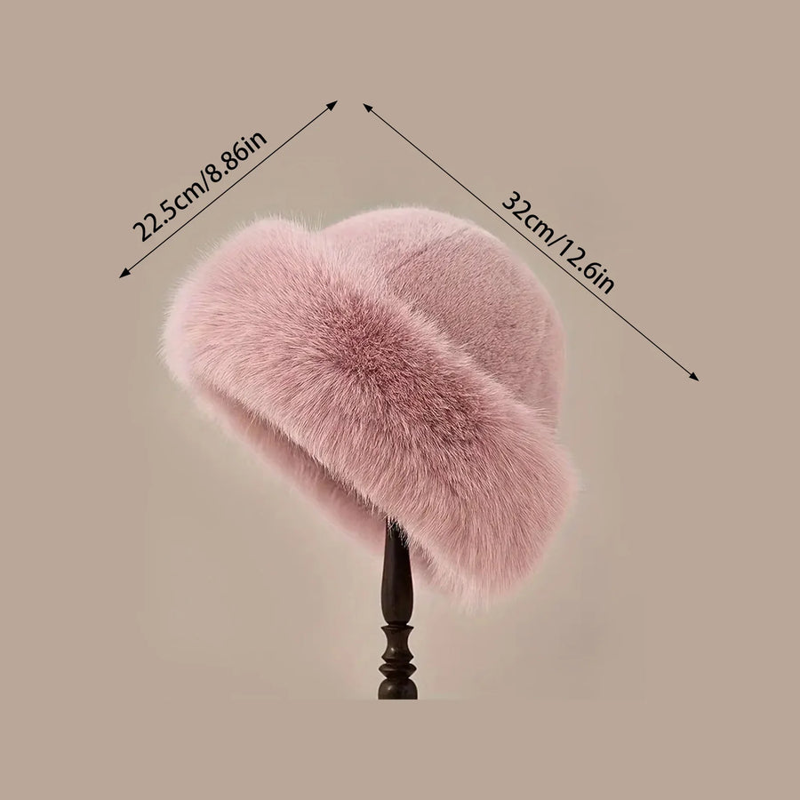 Chapéu feminino de inverno com pelúcia, resistente ao frio — foto 6