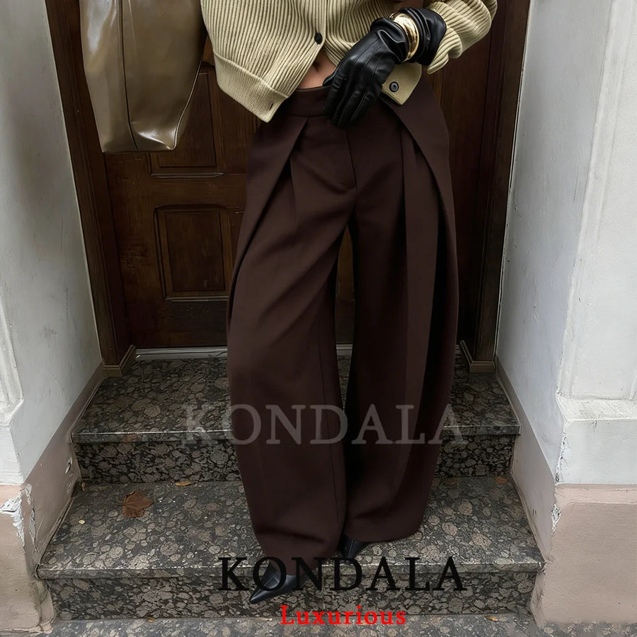 Calça Pantalona Feminina com Pregas e Bolsos - foto 15
